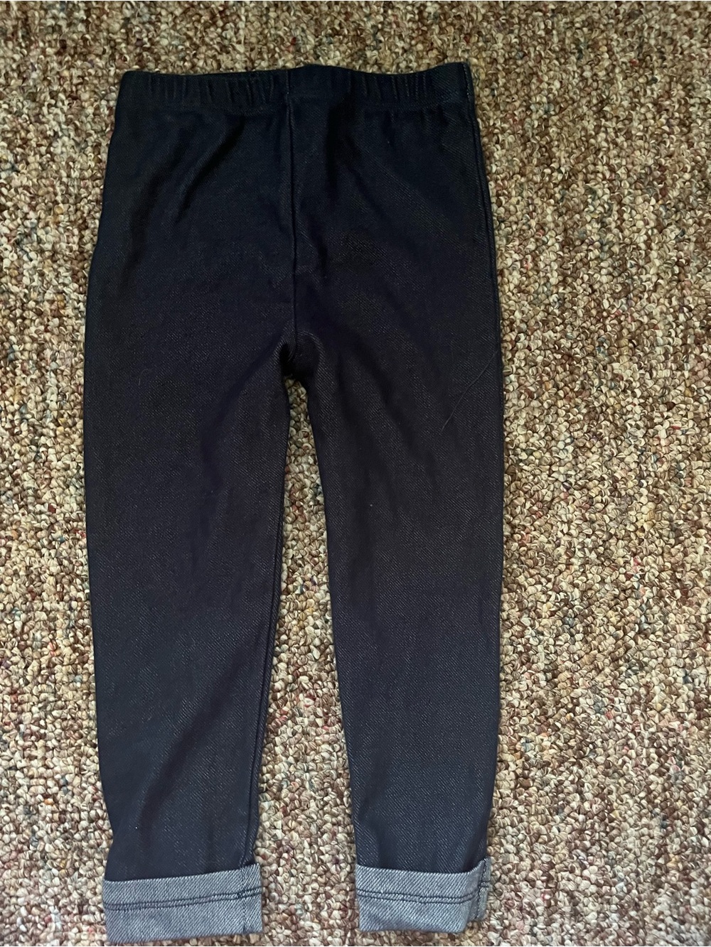 Black Rolled Cuff Leggings